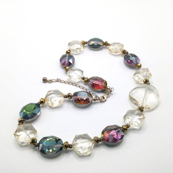 Vintage Large Crystal Donna Dressler Necklace, Sterling Silver, 21 Inches - Picture 7 of 12